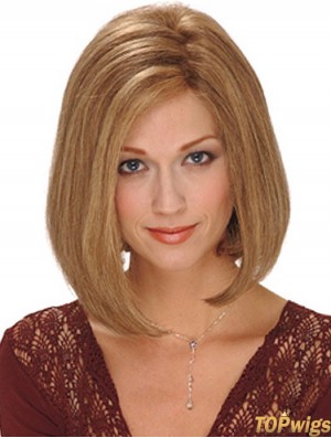 Synthetic Bob Wigs Chin Length Bobs Cut Monofilament Blonde Color