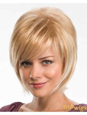 Straight Layered 10 inch Blonde Fabulous Synthetic Wigs