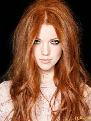 Long Synthetic Lace Reba Mcentire Wigs Cropped Color Wavy Style