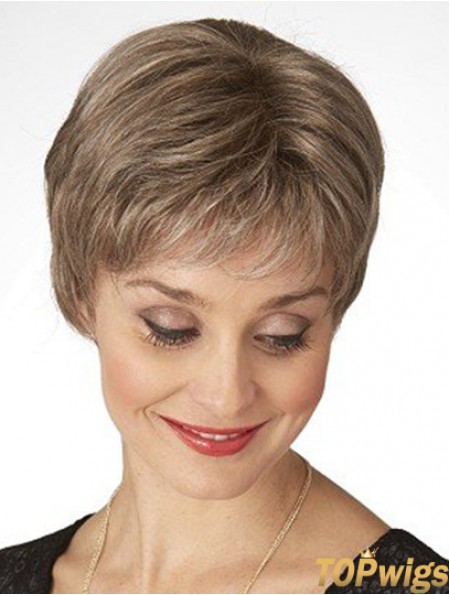 Good Brown Short Straight Classic Lace Front Wigs