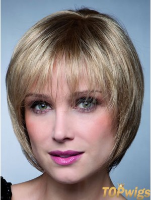 Short Bobs Straight Blonde Top Synthetic Wigs