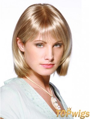 Lace Front Chin Length Straight Blonde Fabulous Bob Wigs