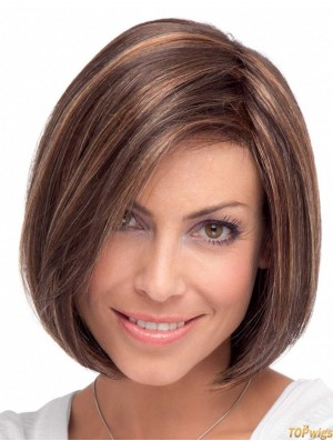 Lace Front Chin Length Straight Brown Gorgeous Bob Wigs