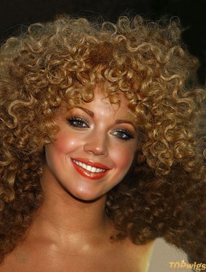 Shoulder Length Curly Classic Capless 11 inch Soft  Wigs