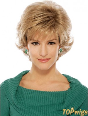 Wavy Blonde Suitable Short Classic Wigs