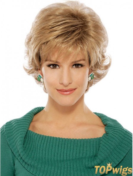 Wavy Blonde Suitable Short Classic Wigs