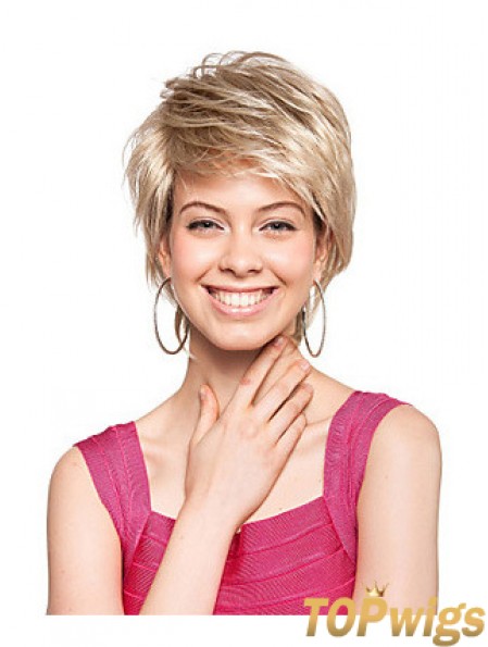 Short Boycuts Straight Blonde Amazing Synthetic Wigs