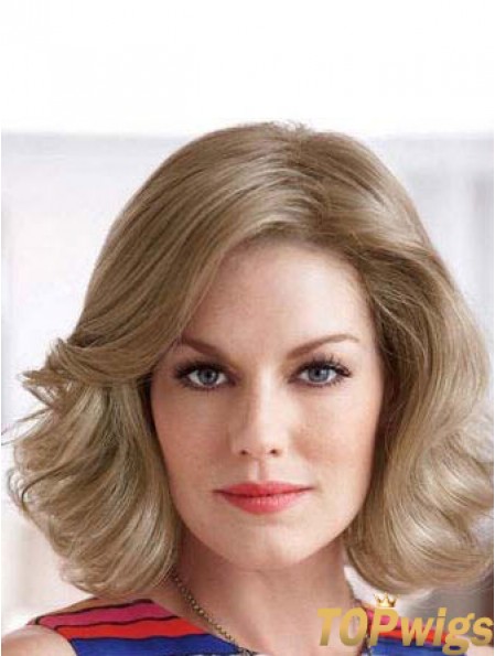 Wavy Blonde Hairstyles Chin Length Classic Wigs