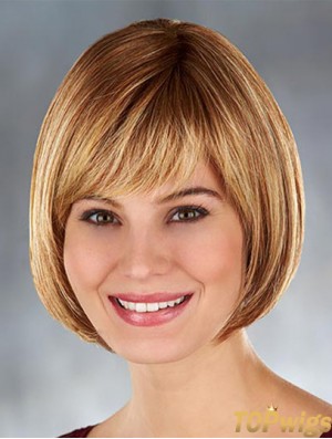 Chin Length Blonde Popular 10 inch Straight Bob Wigs