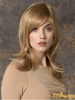 Brown Shoulder Length Straight Layered 16 inch Trendy Medium Wigs