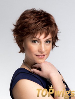 Short Wavy Capless Layered 8 inch Sleek Synthetic Wigs