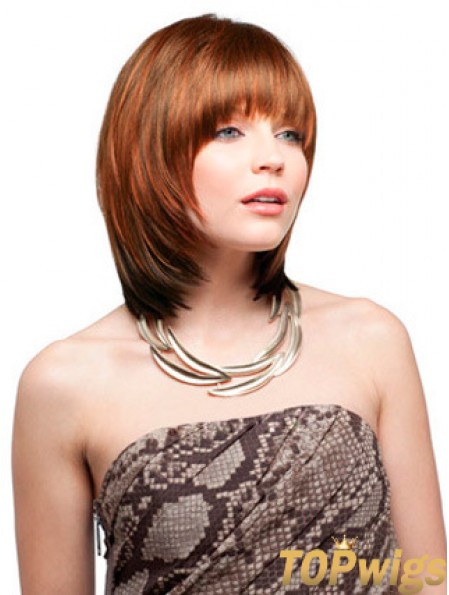 Chin Length Synthetic Wigs With Bangs Sale