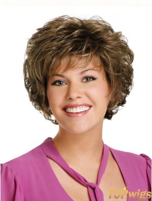 Curly Brown Discount Short Classic Wigs