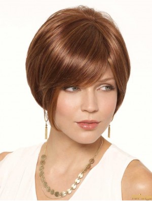 Lace Front Short Straight Auburn Good Bob Wigs