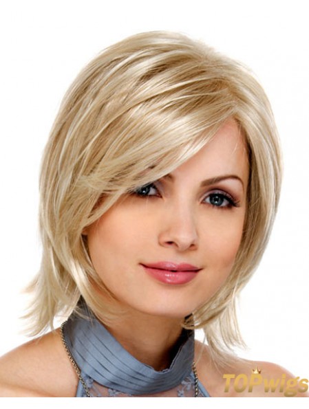 Blonde Synthetic Lace Front Wigs Bobs Hair Cuts Chin Length