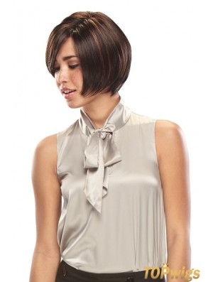 Lace Front Short Straight Brown Online Bob Wigs