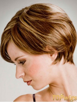 New 8 inch Straight Blonde Boycuts Short Wigs