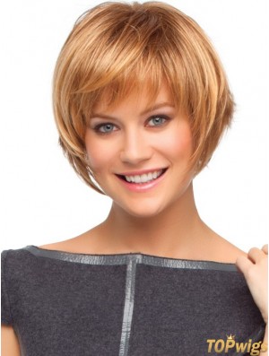 Straight Bobs 7.75 inch Auburn High Quality Synthetic Wigs