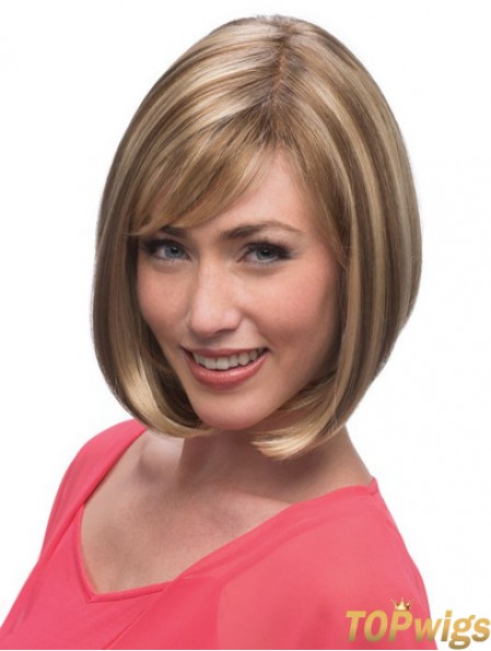 Chin Length Blonde Synthetic Bob Wigs UK