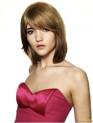 Chin Length Bobs Straight Auburn Incredible Synthetic Wigs