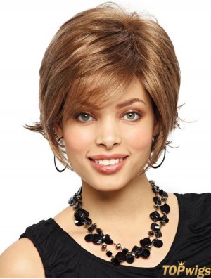 Straight Layered 10 inch Auburn Good Synthetic Wigs