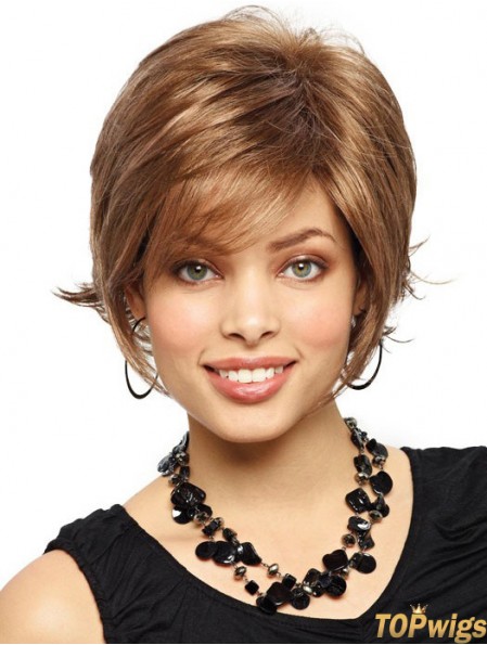 Straight Layered 10 inch Auburn Good Synthetic Wigs