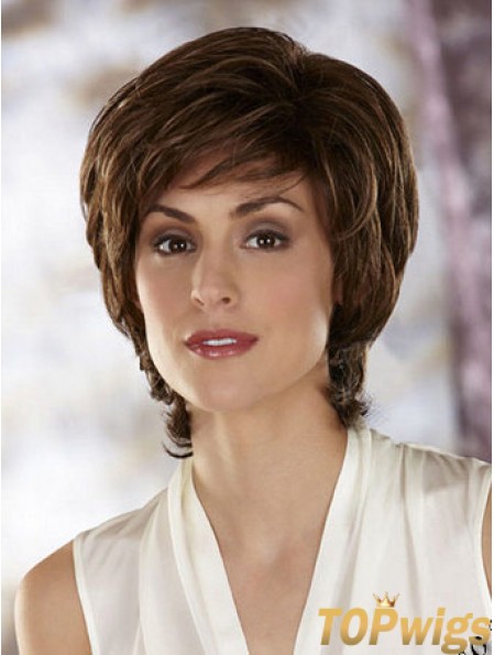 Wavy Brown High Quality Chin Length Classic Wigs