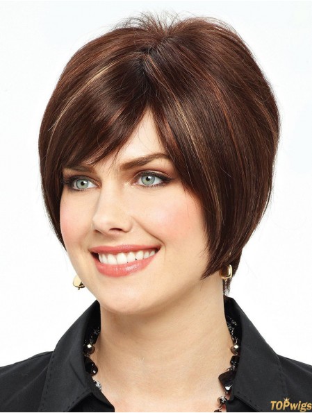 Short Straight Lace Front Auburn Hairstyles Bob Wigs