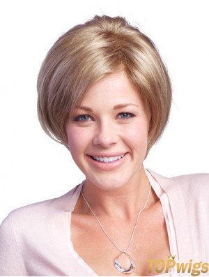 Straight Chin Length Brown 10 inch Lace Front Trendy Bob Wigs