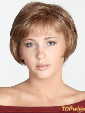 Straight Bobs 8 inch Blonde Fashion Synthetic Wigs