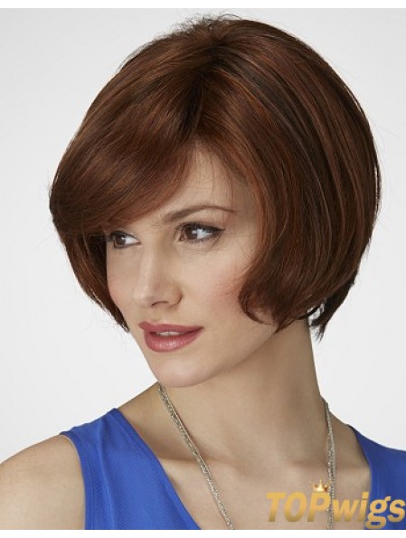 Straight Chin Length Auburn 9 inch Lace Front Best Bob Wigs