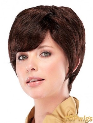 Cropped Layered Straight Auburn Exquisite Synthetic Wigs