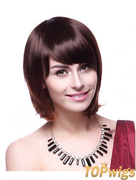 Chin Length Bobs Straight Auburn Fabulous Synthetic Wigs