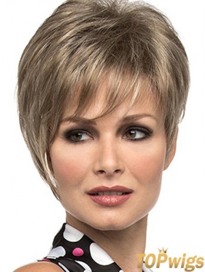 Straight With Bangs 8 inch Sassy Short Wigs