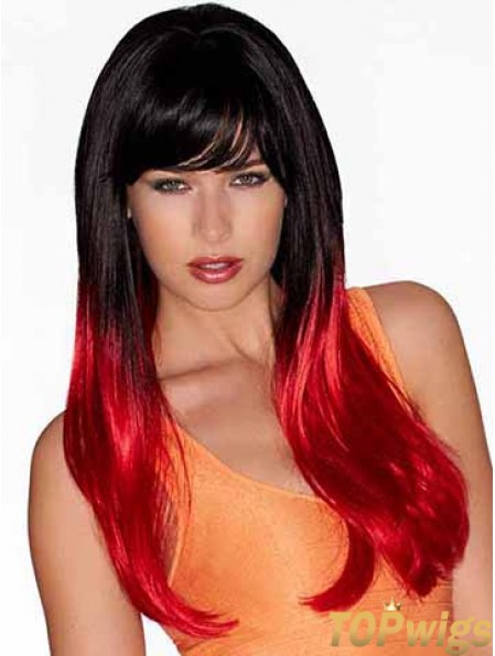 Straight Discount 22 inch Ombre/2 Tone With Bangs Long Wigs