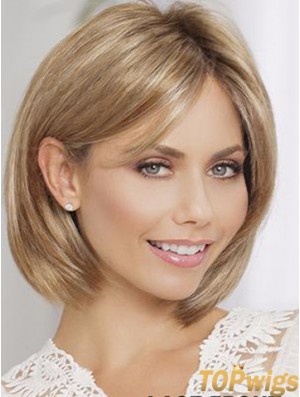 Bobs Blonde Straight Chin Length 10 inch Modern Medium Wigs