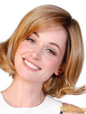 Synthetic Bobs Auburn Wavy 10 inch Women Wig Medium