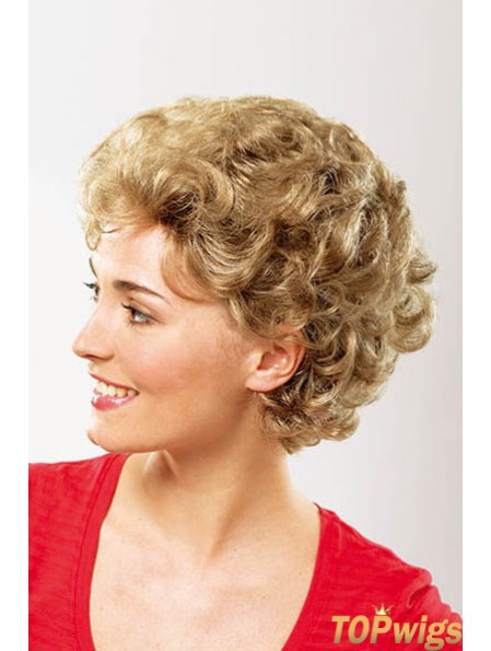 Synthetic Curly Blonde 8 inch Short Capless Classic Womens Wigs