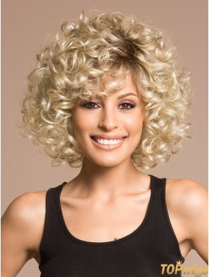 Blonde Synthetic Wigs For Women With Bangs