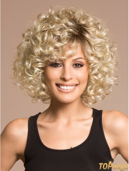 Blonde Synthetic Wigs For Women With Bangs