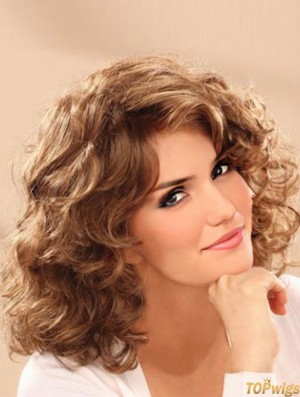 Big Hair Classic Wigs With Bangs Wavy Style Shoulder Length