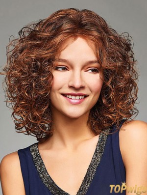 Blonde 12 inch Sassy Shoulder Length Curly Layered Lace Wigs