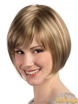 Bob Hairstyle Wig With Monofilament Capless Straight Style