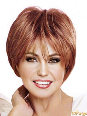 Great Red Short Straight Boycuts Lace Front Wigs