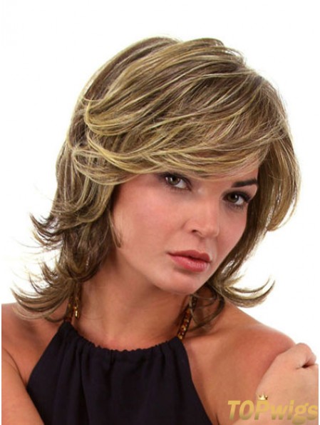 Trendy Brown Chin Length Wavy Layered Lace Front Wigs