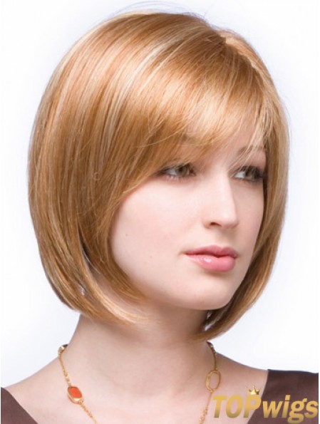 Lace Front Chin Length Straight Auburn Ideal Bob Wigs