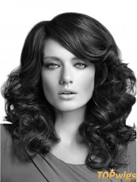 Curly Layered Long Black Cheapest Lace Front Wigs