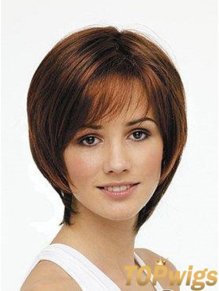 Chin Length Auburn Incredible 11 inch Straight Bob Wigs