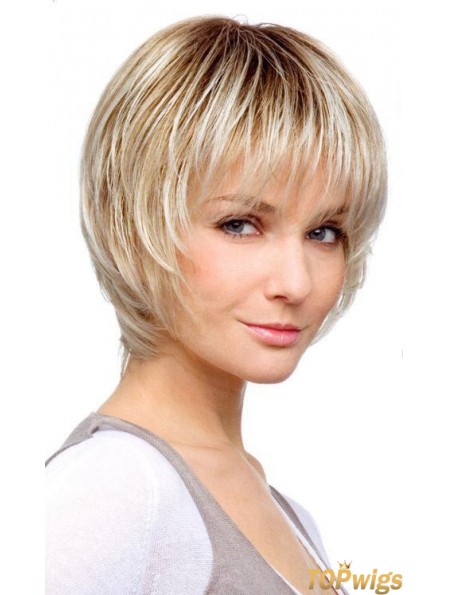 Chin Length Blonde Suitable 10 inch Straight Bob Wigs