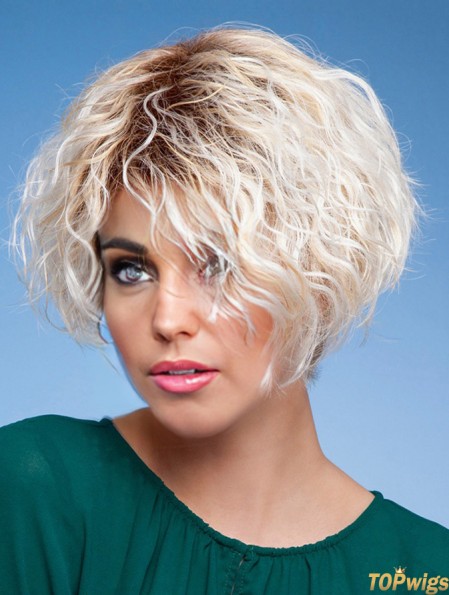 Layered Short Curly Blonde 6 inch Affordable Wigs